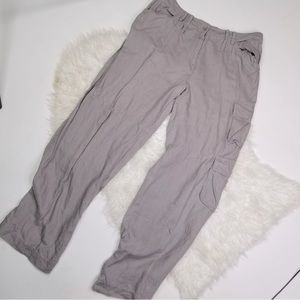 Vintage Newport News linen cargo pants size 14 beige